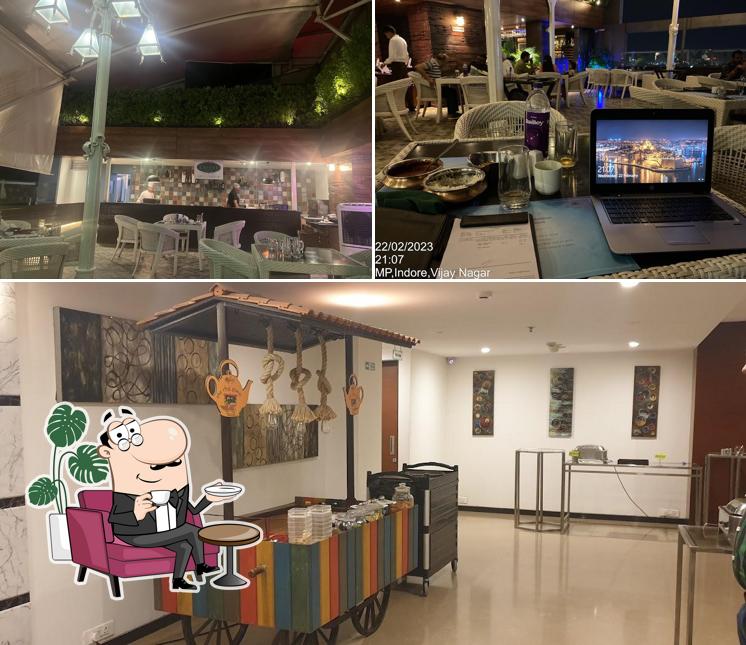 Take a seat at one of the tables at Capers