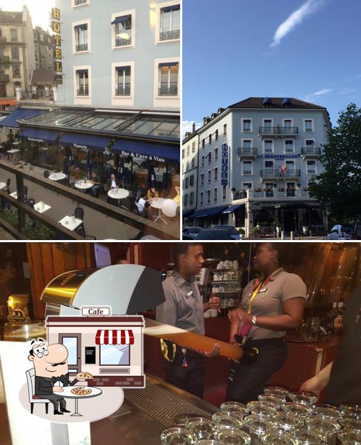 La immagine di esterno e bancone da bar da Le Montbrillant