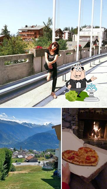 Goditi la vista dall'area esterna di Café Pizzeria de l'Ouest