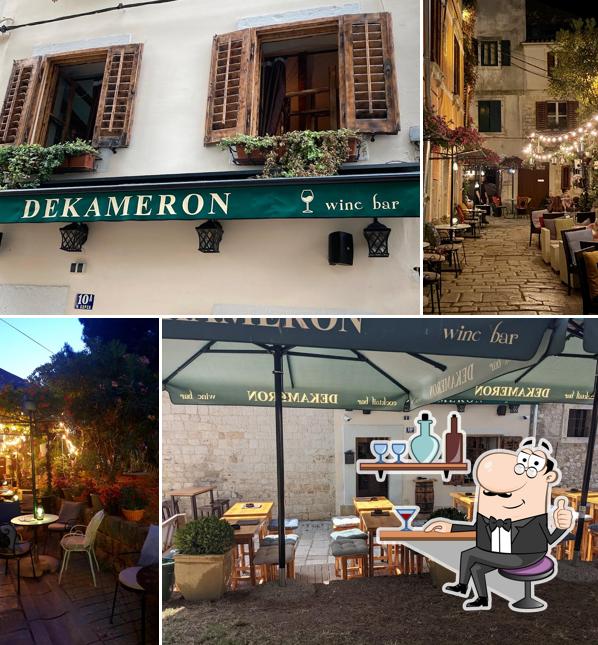 Dai un'occhiata agli interni di Dekameron Wine Bar