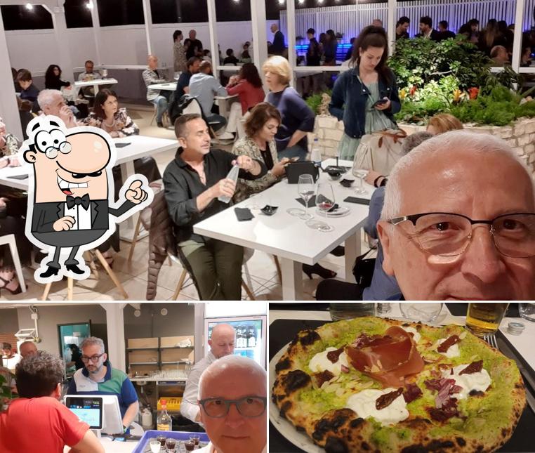Questa è la foto che raffigura la interni e cibo di Pizzerie di Puglia