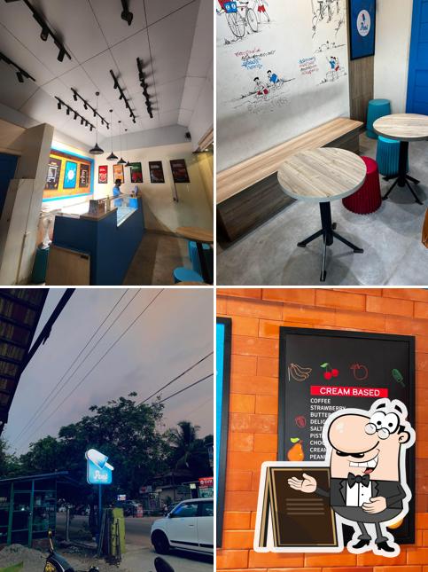 The restaurant's exterior and interior