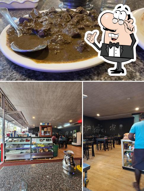The image of interior and food at Hiba Restaurant