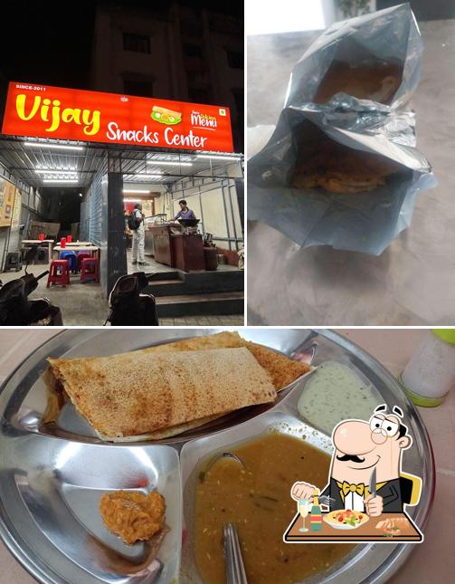 The picture of food and interior at Vijay Snacks Center