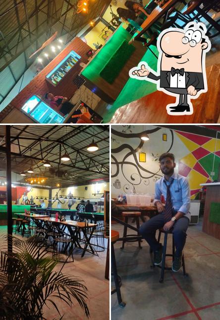 The interior of Play More Cafe