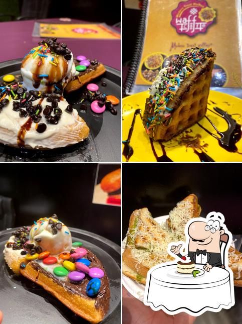 WAFF CAFE offers a selection of desserts