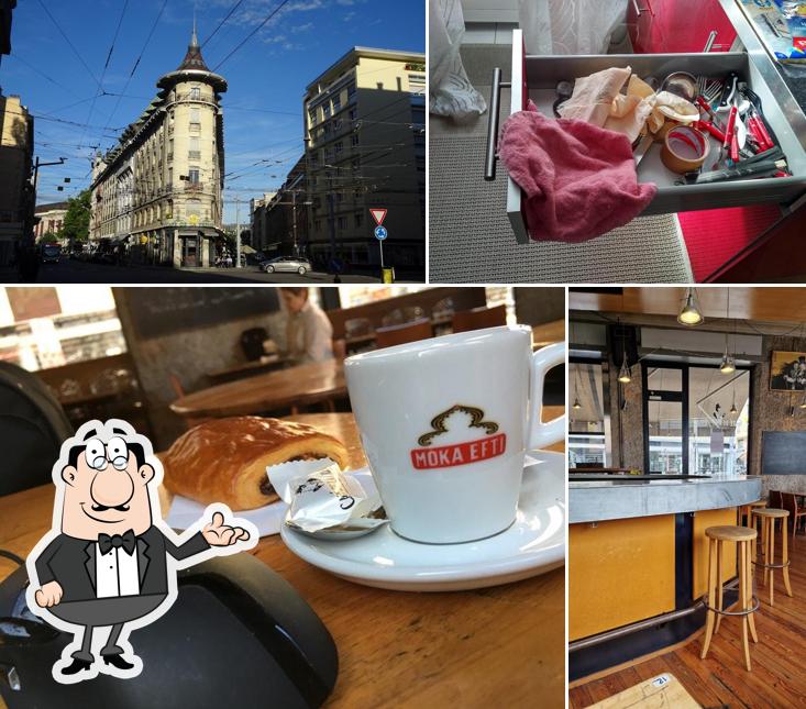 Gli interni di Café de la Presse