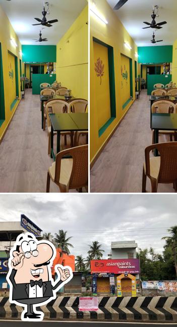 Among different things one can find interior and exterior at Bojan Veg Restaurant