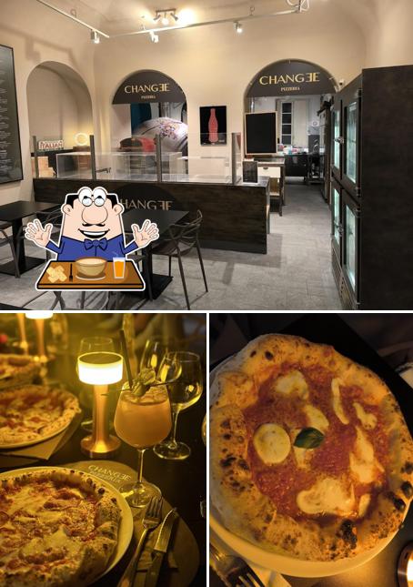 La cibo e interni del ristorante