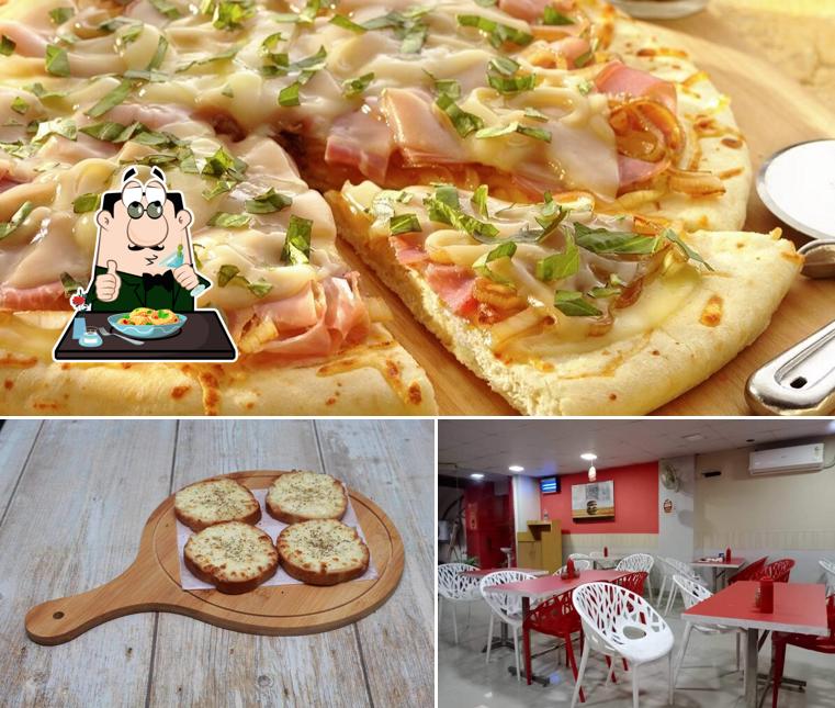 This is the photo showing food and interior at Pie pizza