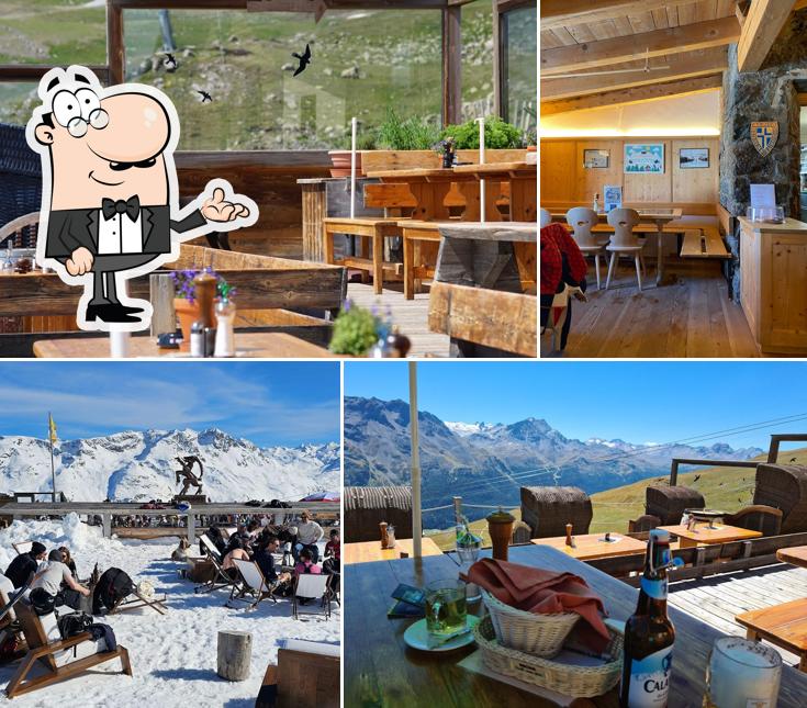 Gli interni di Alpina Hütte