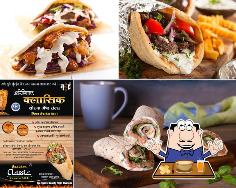Food at Arabian Classic Shawarma & Rolls