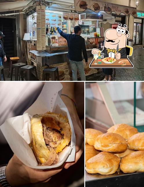 Questa è la foto che presenta la cibo e interni di Trippaio del Porcellino