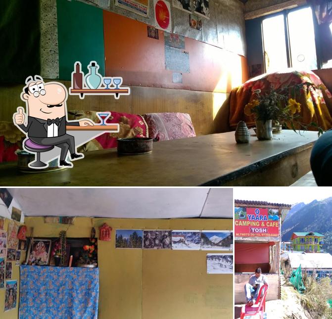 The interior of o yaara camping and cafe at tosh