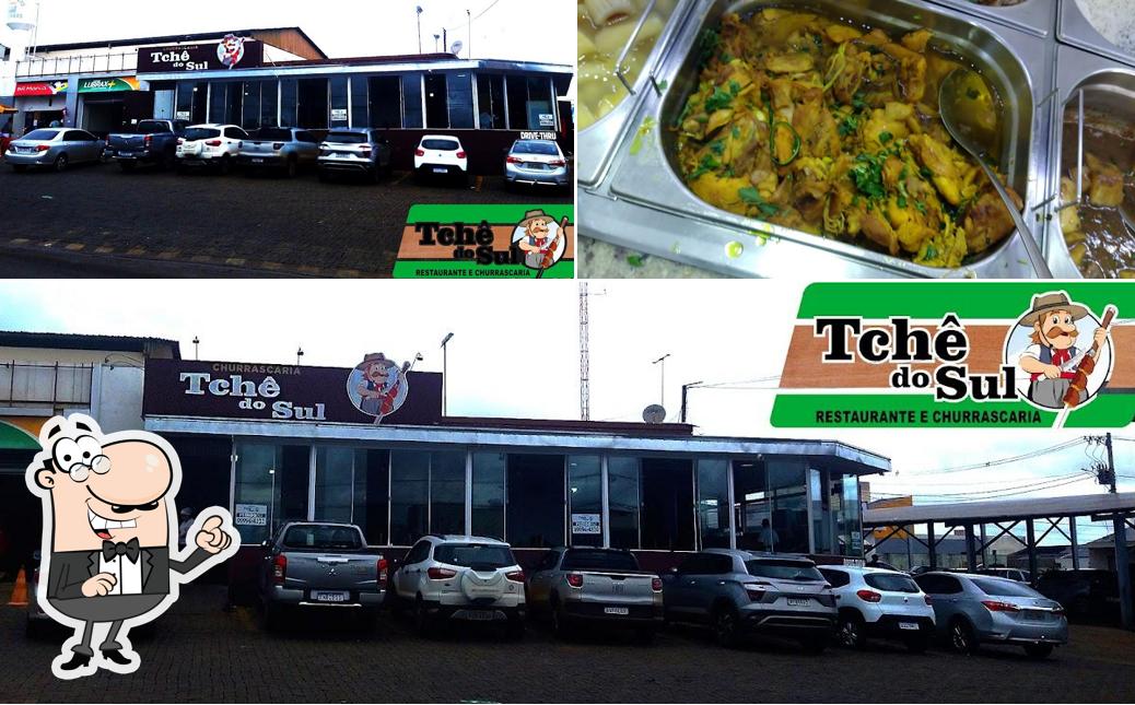 A imagem do Restaurante e Churrascaria Tchê do Sul’s exterior e comida