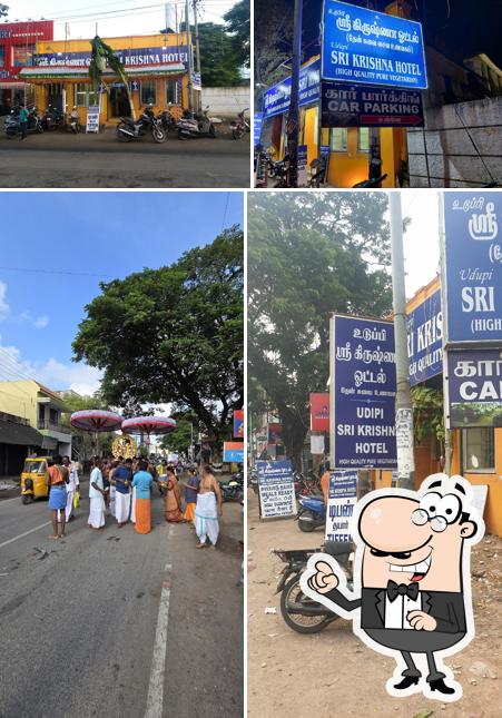 Enjoy the view at the outside area of Udupi Sri Krishna