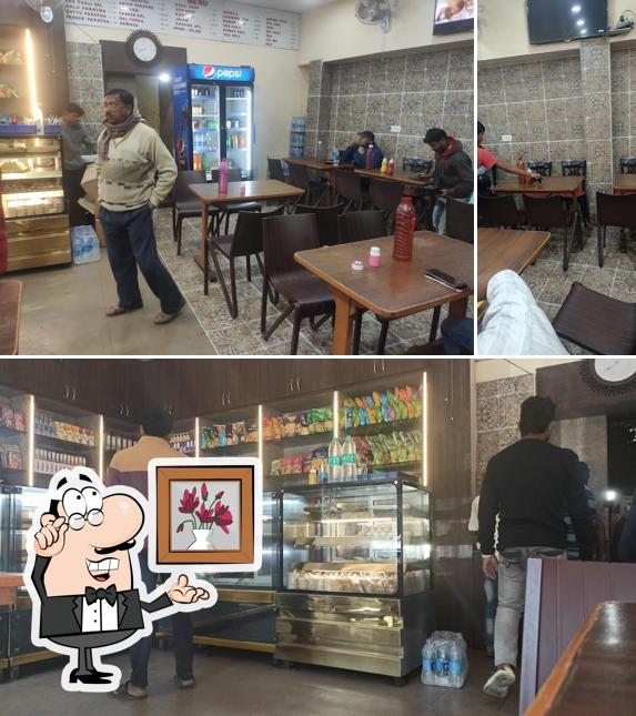 Take a seat at one of the tables at Chacha Paratha