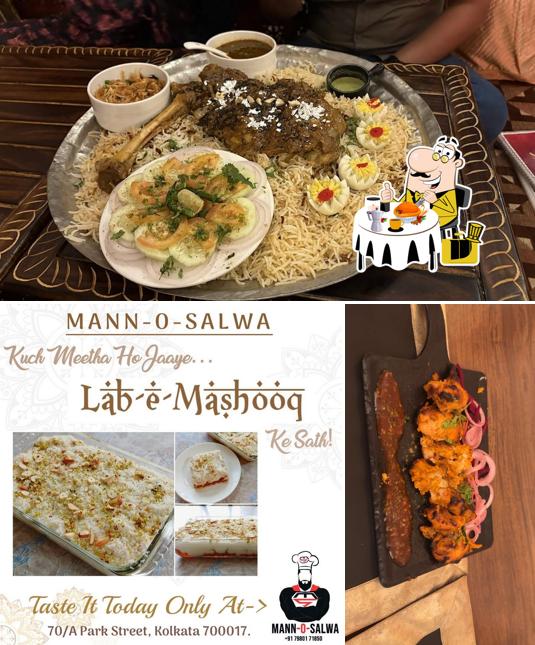 Food at Mann-O-Salwa dining experience