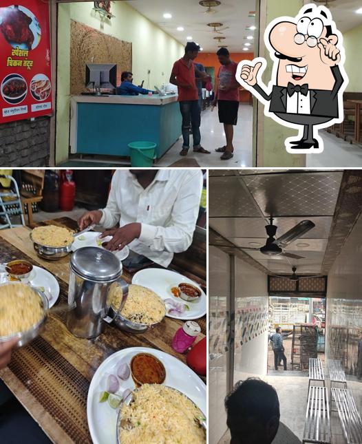 The interior of Hotel Manaswi veg & Nonveg
