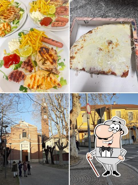 La foto della esterno e cibo di Pizzeria san luca a Rho