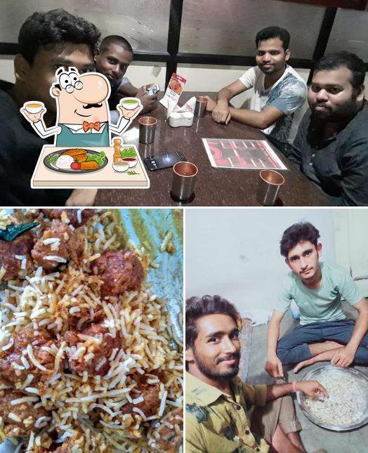 Take a look at the picture showing food and interior at vibhav hotel