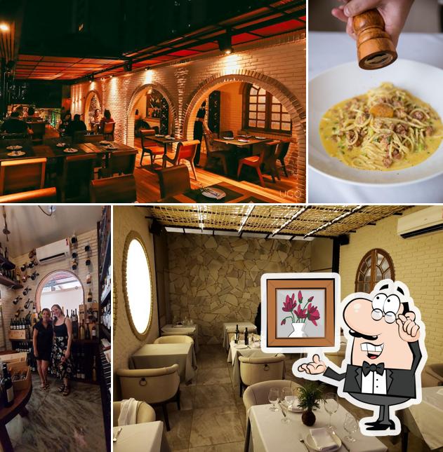 O interior do Tomatto Trattoria Vila Velha