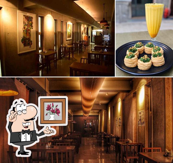 The picture of interior and beverage at Ark Cafe