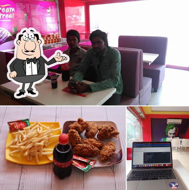 Take a seat at one of the tables at SFC Restaurant