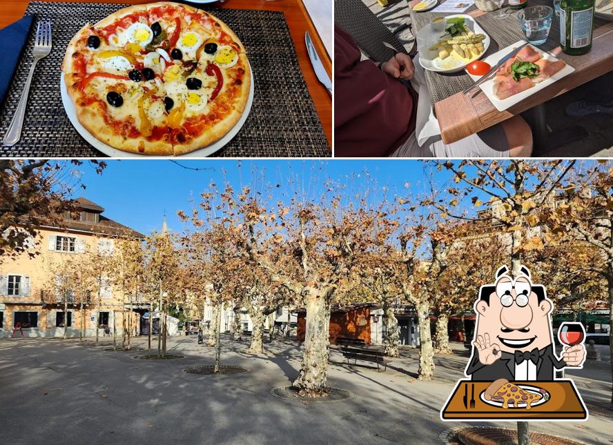 A La Nonna, puoi ordinare una bella pizza