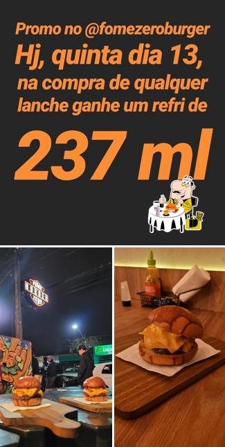 Platos en Fome Zero Burger