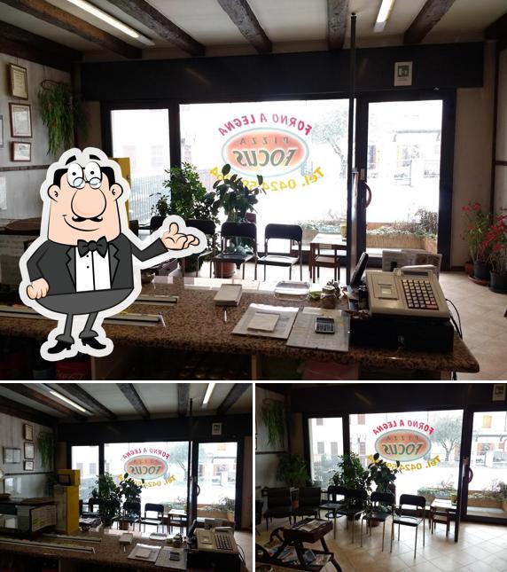 Gli interni di Pizza Focus