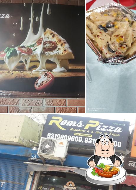 Meals at Roms Pizza