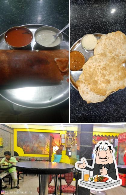 Take a look at the image showing food and interior at Sri Raghavendra udipi pure veg