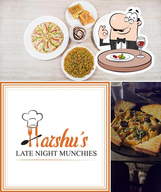 The photo of food and beer at Harshu's Late Night Munchies