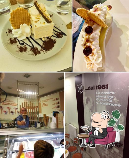 Bar Gelateria Orsi si caratterizza per la interni e cibo