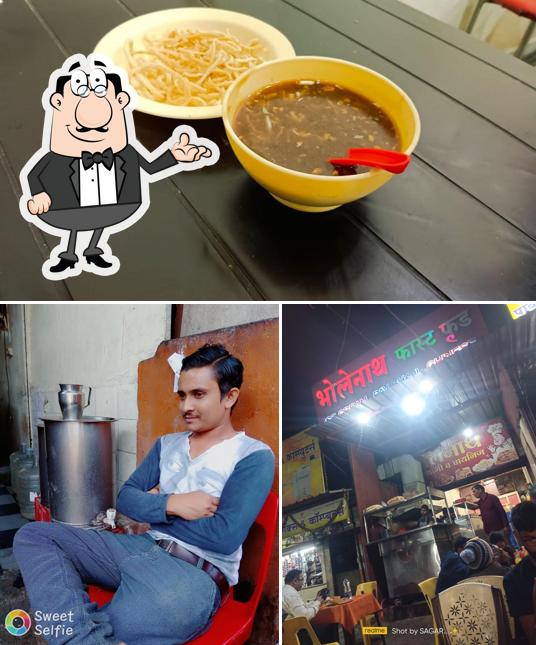 Among various things one can find interior and food at Bholenath Fast Food