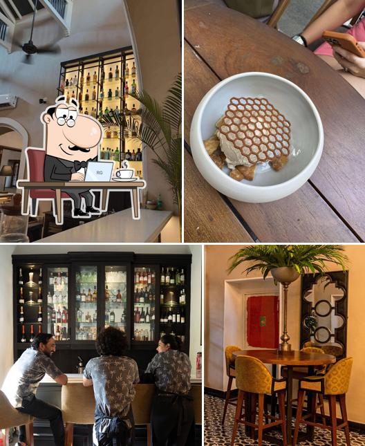 Take a seat at one of the tables at Hosa