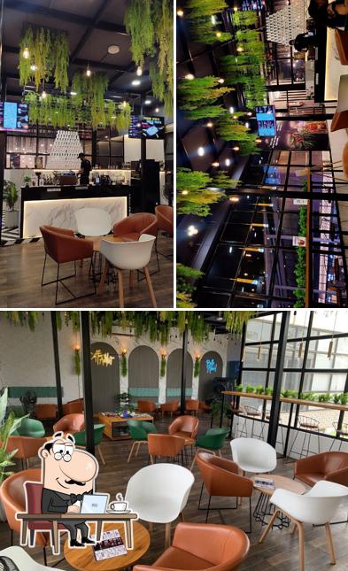 The interior of Kiosk Kaffee Bhopal