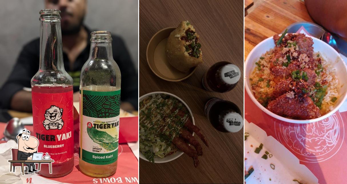 Take a seat at one of the tables at Tiger Yaki