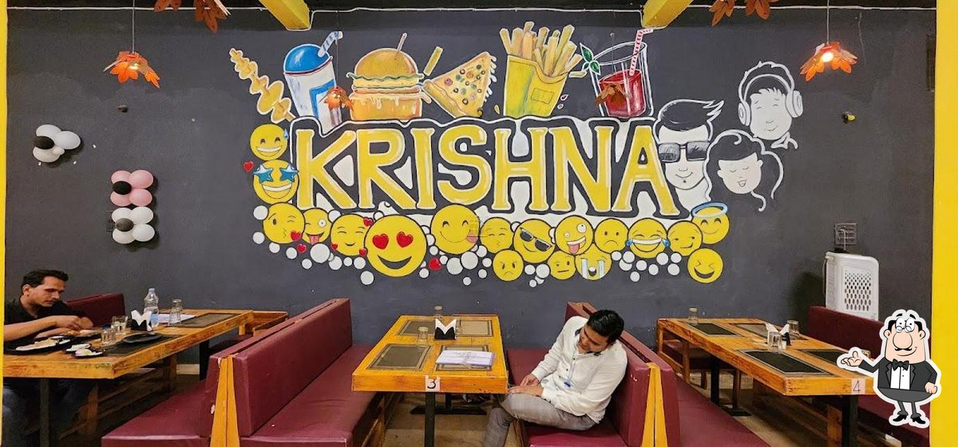 The interior of Krishna Restaurant (Pure Veg)