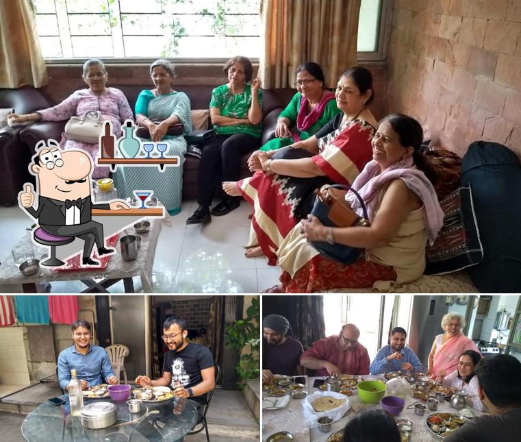 Take a seat at one of the tables at Kalpana's Kitchen