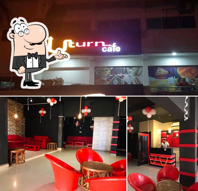 Take a seat at one of the tables at U-Turn Cafe