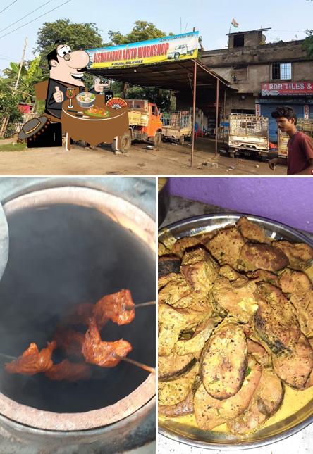 Check out the picture displaying food and exterior at Ashokahotel