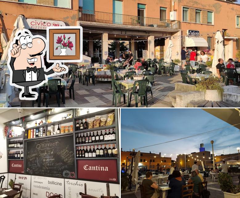 La interni e vino del ristorante