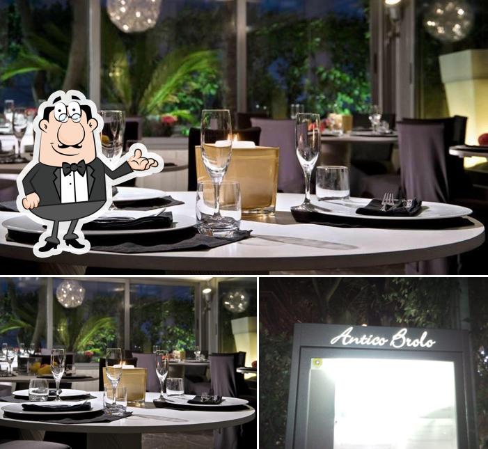 Gli interni di Antico Brolo l'Osteria