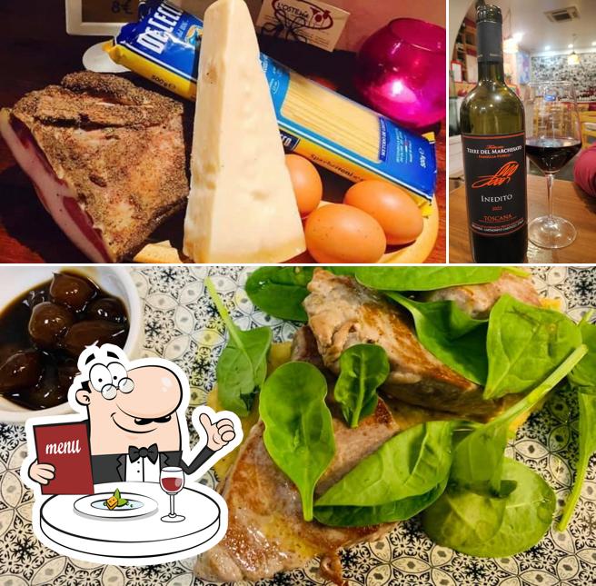 Guarda la immagine che mostra la cibo e vino di L'OSTEria