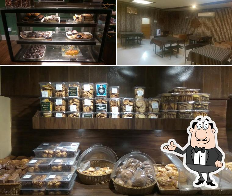 This is the photo showing interior and food at New Light Bakery & Restaurant