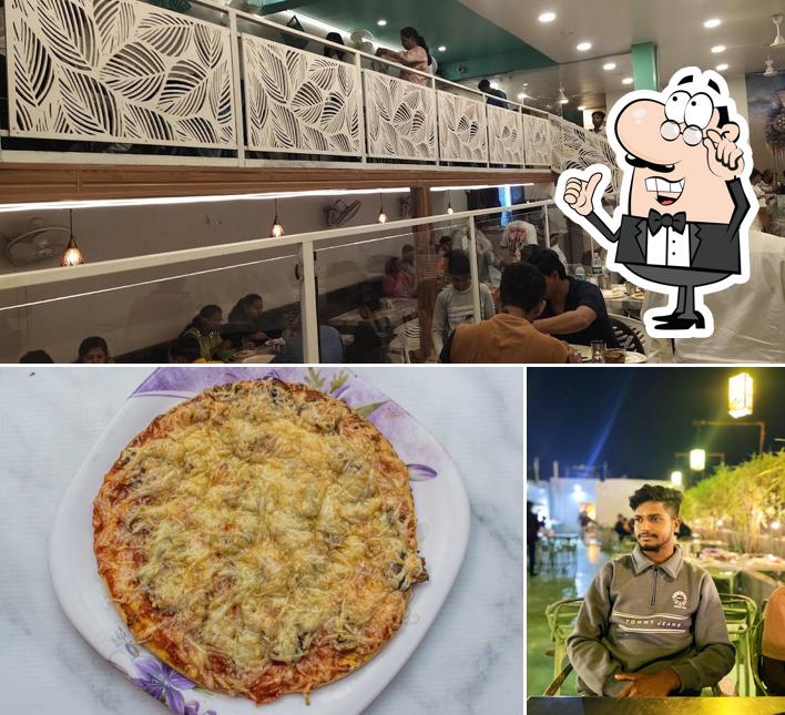 Among various things one can find interior and food at Om Tulsi Pure Veg Family Restaurant
