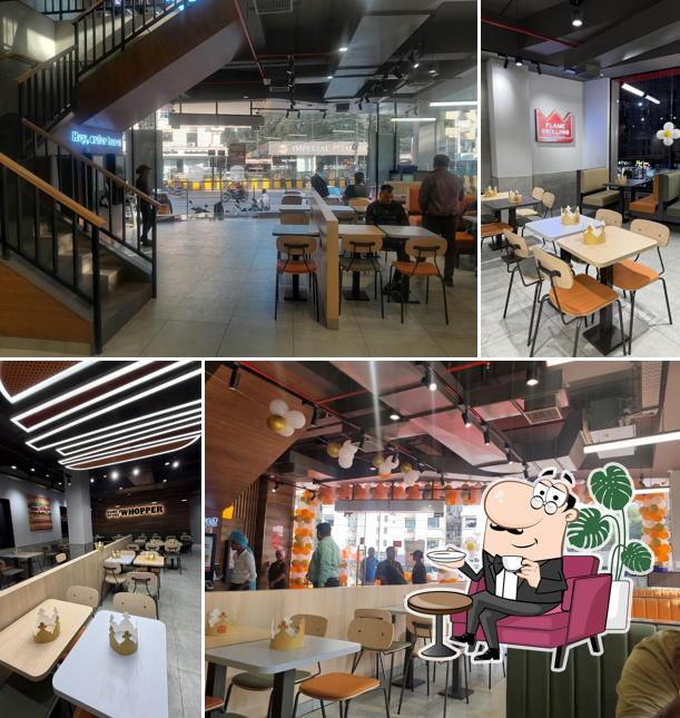 The interior of Burger King