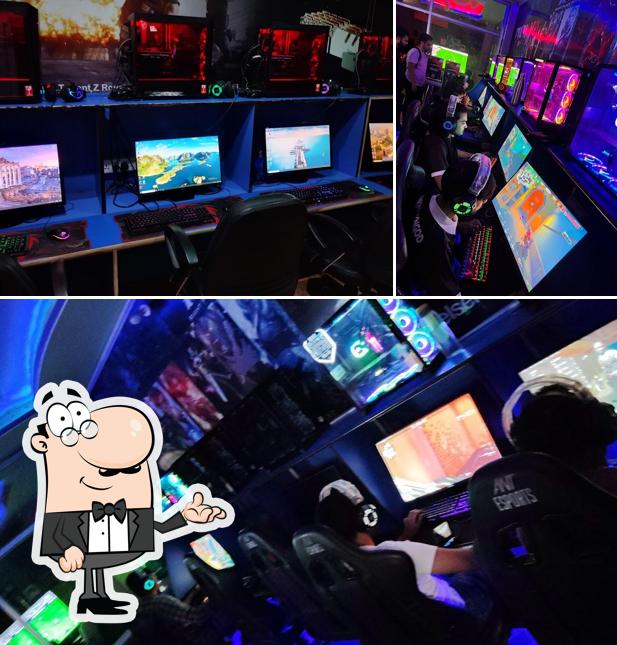 Take a seat at one of the tables at RPG GAMING CAFE